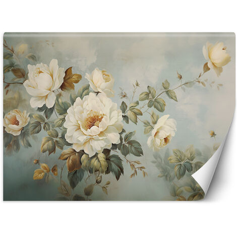 Wallpaper, Spring Flowers Vintage - 100x70