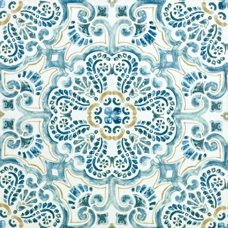Wallpops FP2477 Fontaine Peel and Stick, piastrelle da Staccare e attaccare, in Vinile, Blues, set da 10 pezzi
