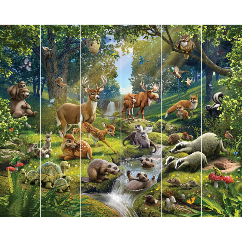 Papier peint enfant animaux de la forêt Walltastic 305X244 cm