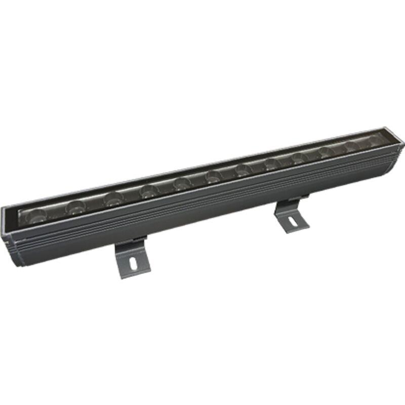 Wallwasher Lèche-Mur Extérieur Orientable 18W IP65 Graphite Avec Transfo ZAMBELIS E497 - 60 deg x 10 deg - Blanc chaud - 3000K