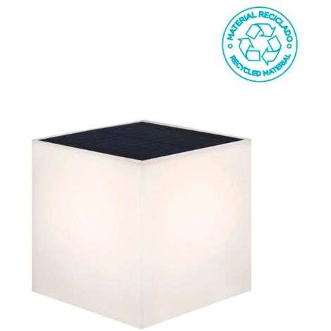 WALLY Lampada da parete a carica solare. Dimensioni 18x18x18 cm. Luce fredda a LED. Prodotto in Spagna