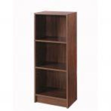 Walnut Brown Medium Narrow Bookcase With Adjustable Shelves In Multiple Colours