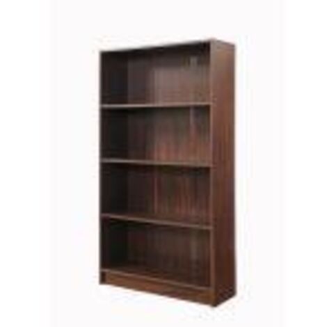 Walnut Brown Tall Bookcase With Adjustable Shelves Modern Storage Unit In 6 Colours