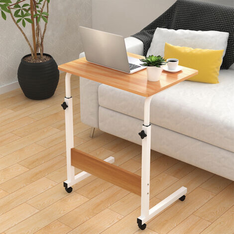 Walnut Height Adjustable Mobile Laptop Table 60cm(W) x 40cm(D) x 94cm(H)