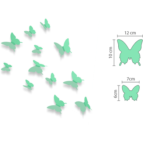 Walplus 3D Butterflies Apple Green