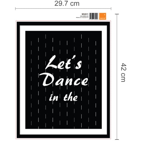 Walplus Frame Sticker Dance in the Rain Quote