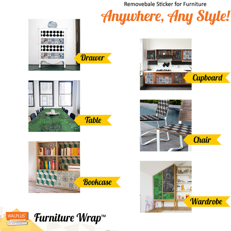 Walplus Furniture Wrap Count with Owl blackboard Self-Adhesive Decal Film