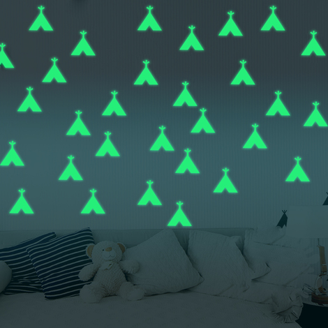 Walplus Wall Decals Small Tent Glow in Dark sticker