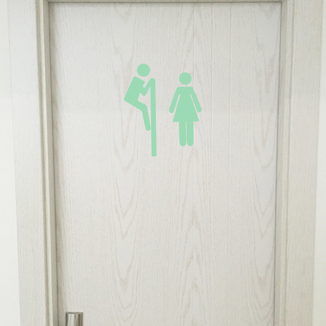 Walplus Wall Decals Toilet Glow in Dark sticker