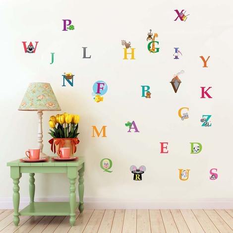 Walplus Wall Sticker Decal Learning Alphabet