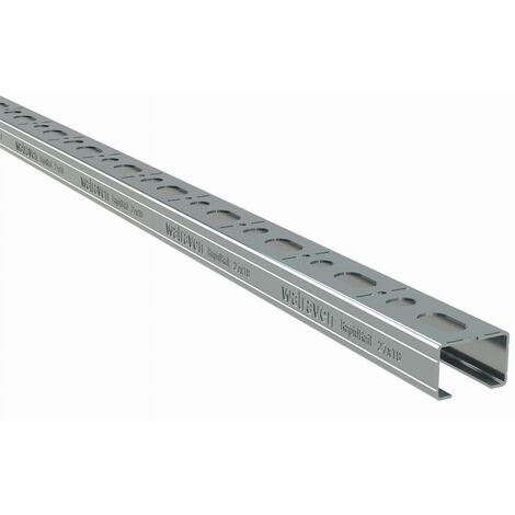 Rail de guidage RapidRail 27 x 18 mm 2 mètres – Perforations continues pour montage ajustable – 650527182 – Walraven