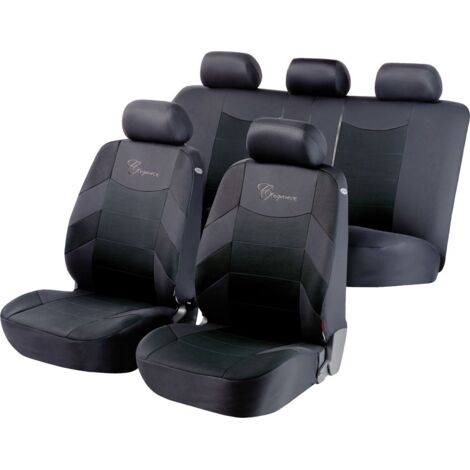 Walser Autositzbezug Basic Elegance Komplett-Set schwarz grau Sitzbezüge
