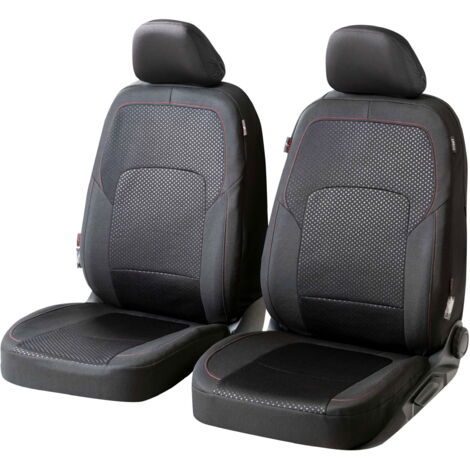 Walser Autositzbezug Dacia Logan Vordersitze Collection Premium schwarz-rot Sitzbezug