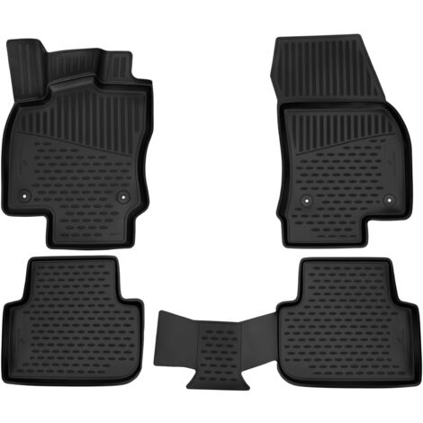 Walser – Tapis en caoutchouc XTR pour VW Tiguan II (AD1, AX1) 2016-Auj. – Résistant à la chaleur et au froid – Fixations d'origine – Nettoyage facile
