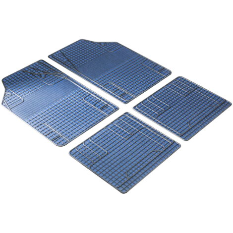 Walser Universal Fußmatten Gummi New Style Komplett-Set blau Fußmattenset