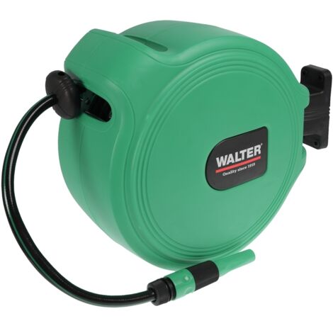 WALTER Gartenschlauch Aufroller 20 m, Wasserschlauch Trommel, Schlauchtrommel