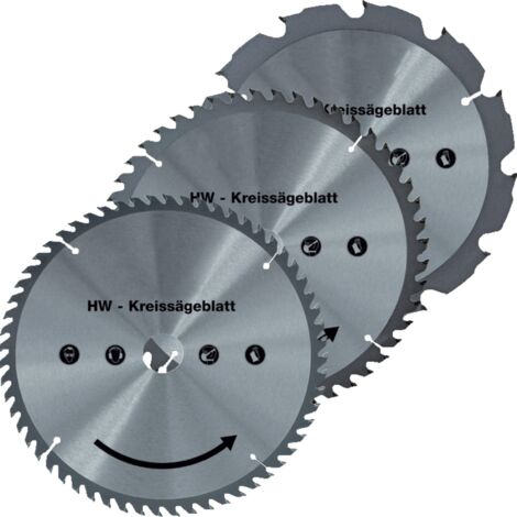Walter Hartmetall Sägeblatt Set 160mm Ø für Handkreissäge Tischkreissäge