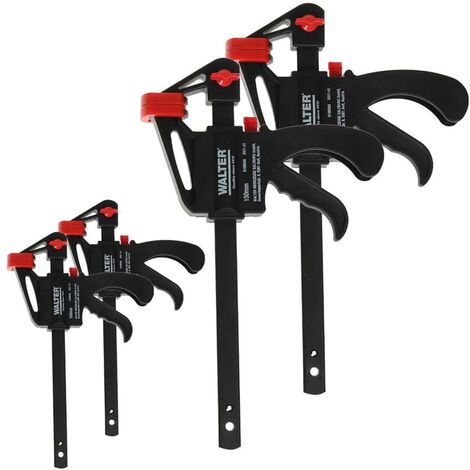 WALTER Schnellspannzwingen 4 tlg. Set Spanner Druckzwingen Zwingen Klemmzwingen