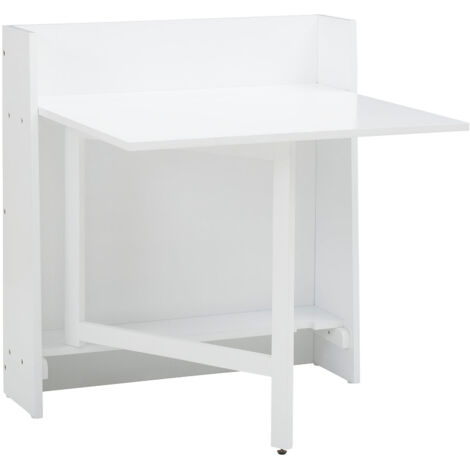 Walter-Table pliante 84x80 cm 3 places en MDF blanc