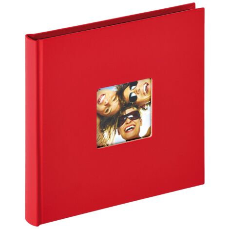 walther design album fotografico rosso 18 x 18 cm con ritaglio di copertina, Fun FA-199-R