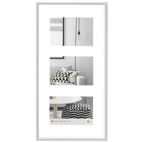 walther design bianco 3x 10x15 cm galleria con passe-partout, Galeria cornice plastica KW315S