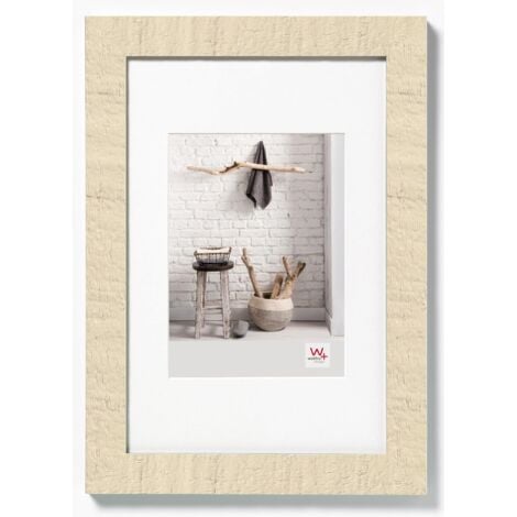 walther design bianco crema 70 x 100 cm con passe-partout, Cornice Home in legno HO100W