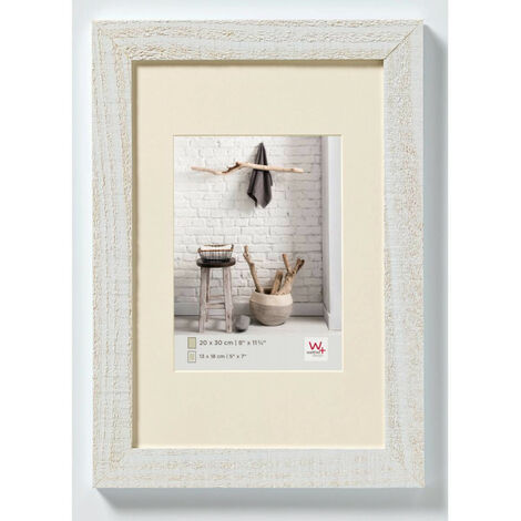 walther design HO318V - Bois - Blanc - Cadre pour une seule photo - 9 x 13 cm - Rectangulaire - 179 mm (HO318V)