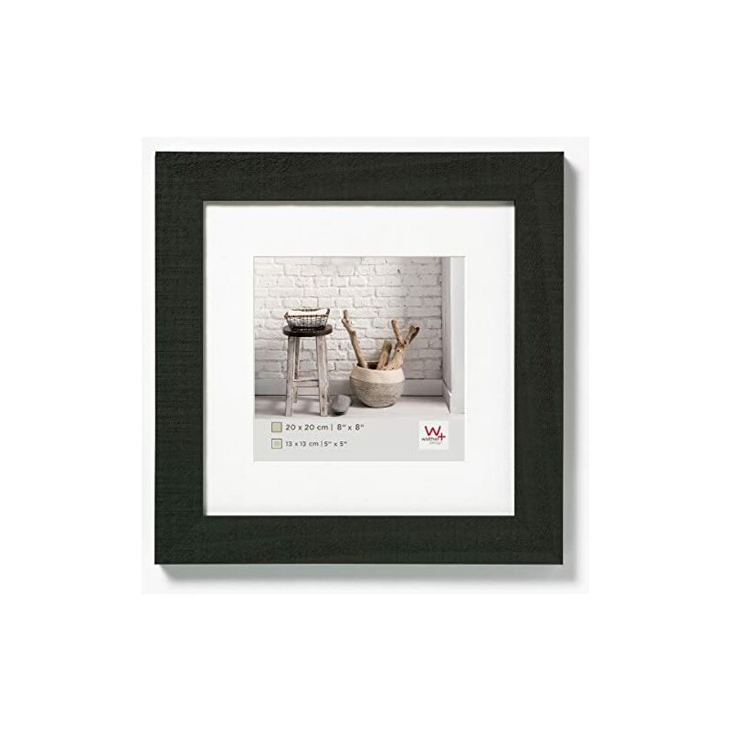 

Design Home Marco de Fotos, Madera, Negro, 20 x 20 cm - Walther