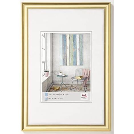 Walther Design KP318G Trendstyle - Marco de plástico, Dorado, 13 x 18 cm