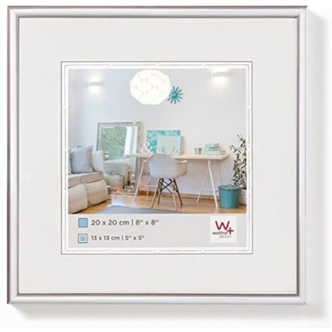 Walther Design KV220S Cadre photo résine argent 20x20 cm