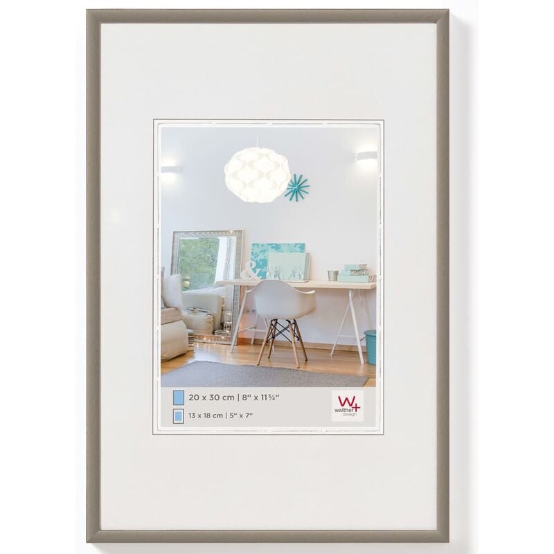 

Walther Design Marco de fotos New Lifestyle color acero 40x60 cm - Marrón