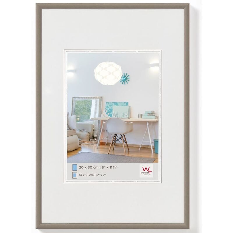 

Walther Design Marco de fotos New Lifestyle color acero 70x100 cm - Marrón