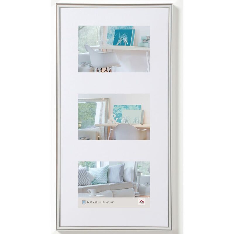

Walther Design Marco de fotos New Lifestyle plateado 3x10x15 cm - Plateado