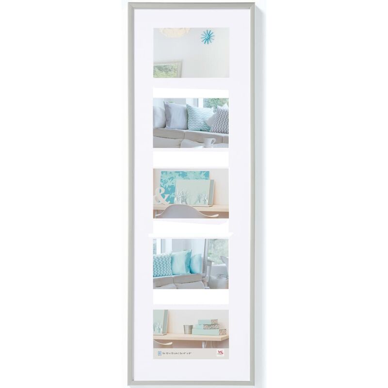 

Walther Design Marco de fotos New Lifestyle plateado 5x10x15 cm - Plateado