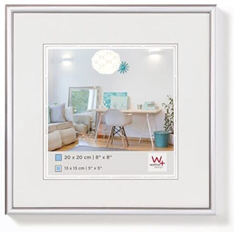 walther design Marco de fotos plata 20 x 20 cm Marco de plástico New Lifestyle KV220S