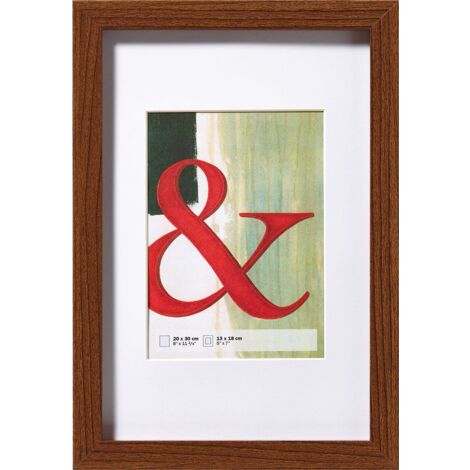 walther design noce 10 x 15 cm vero vetro Cornice in legno di Stoccolma EA015N