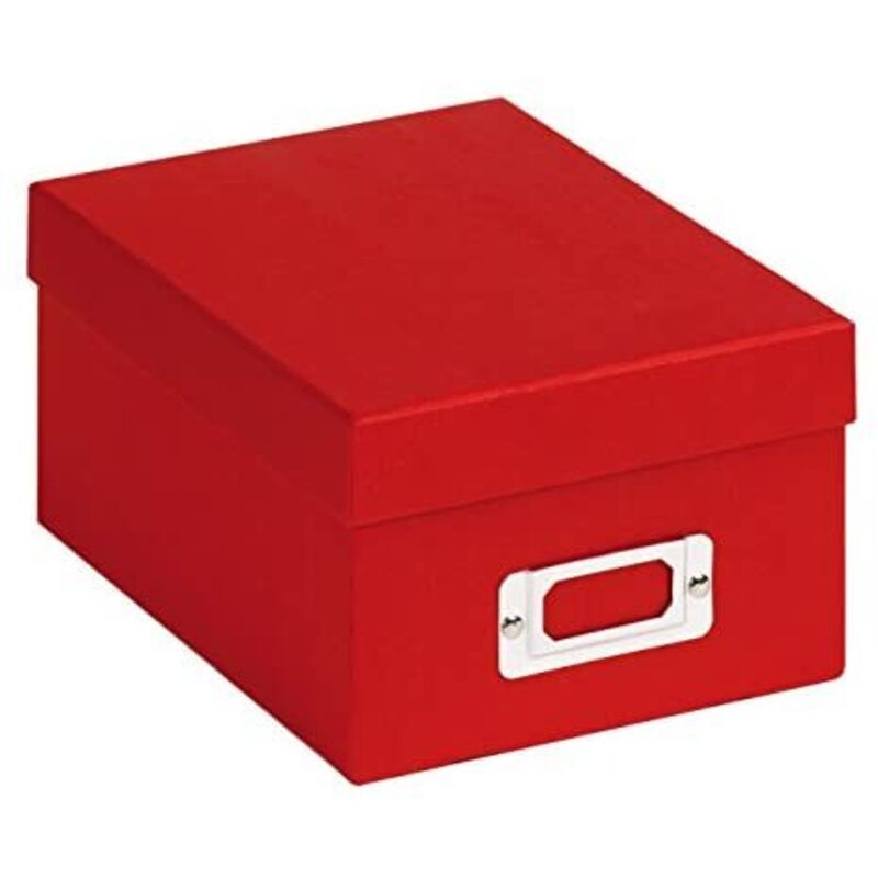 Walther Design Fotobox Fun Boîte de Rangement Rouge 700 Photos