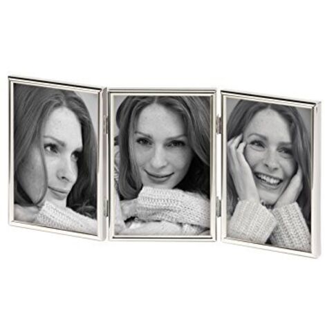 Walther Design WD338S Chloe Cornice per Ritratto, Metallo, Argento, 3X 13x18 cm
