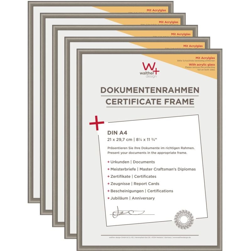 Walther designCornice per quadri in acciaio 21 x