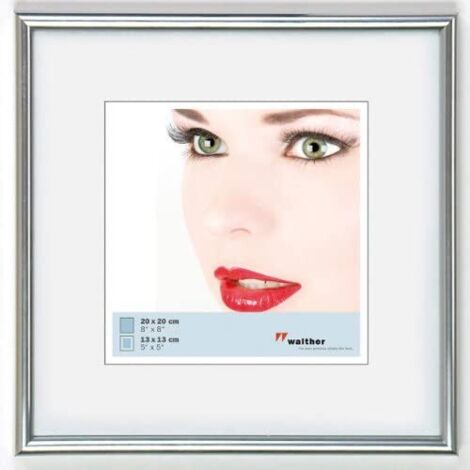Walther Gallery Silber Kunststoff-Fotorahmen 20 x 20 cm