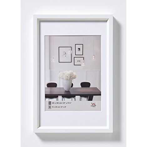 Walther Steel Style Cornice Portafoto 20x30cm in Plastica Bianco