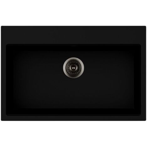 Waltz 78x51 lavello una vasca nero