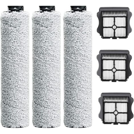Walzenbürstenfilter für Tineco Floor One S3 iFloor 3 Akku-Staubsauger (3 Ersatzbürsten + 3 HEPA-Filter + 1 Bürste)