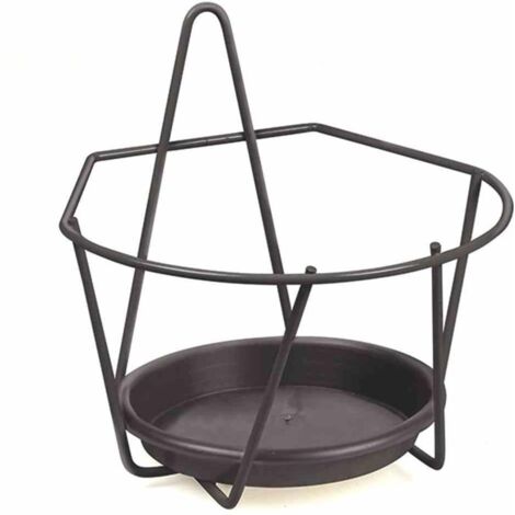 Wand-Blumentopfhalter grau, Ø 16 cm