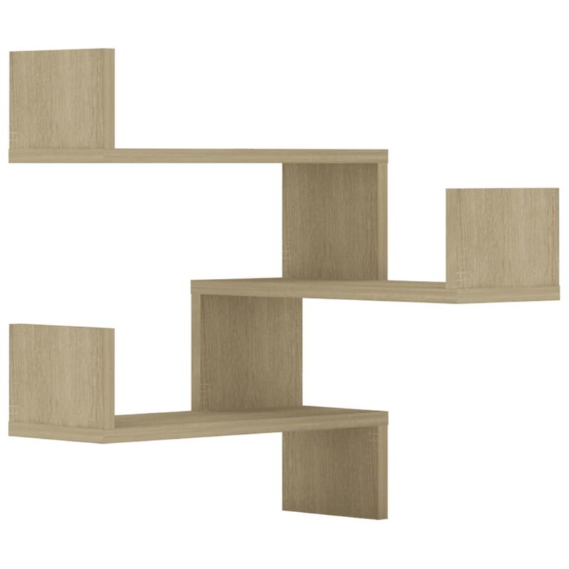 Wand-eckregale 2 Stk. Sonoma-eiche 40x40x50 Cm Holzwerkstoff Vidaxl