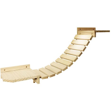 Wand Hängebrücke für Katzen L55cm Kletterbrücke Katzenbrücke Katzenkletterbrücke Katzenkletterweg Wandbrücke Kletterbaum Kletterleiter Kletterwand