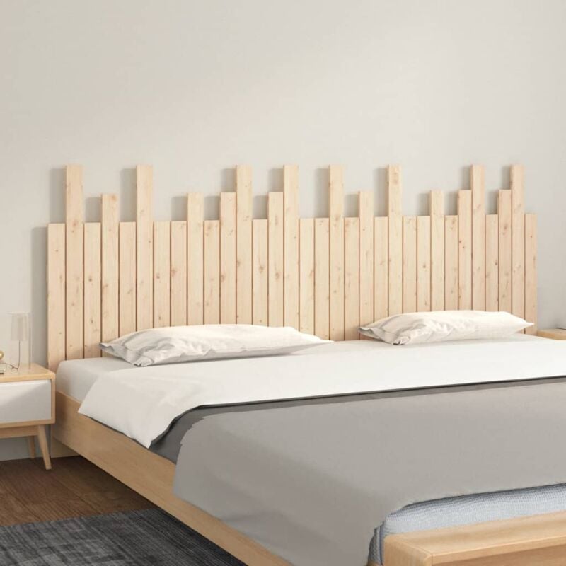 Tête de lit murale 204x3x80 cm Bois massif de pin - Vidaxl