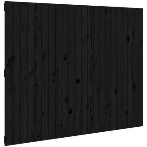 Wand-Kopfteil Schwarz 140x3x110 cm Massivholz Kiefer vidaXL