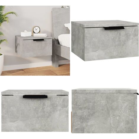 Wand-Nachttisch Betongrau 34x30x20 cm - Wandregal - Nachtschränkchen - Wohnzimmer Deko - Betonoptik - Möbel Online Kaufen - Home & Living