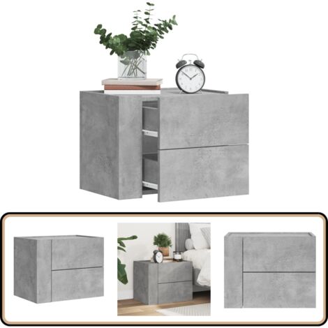 Wand-Nachttisch Betongrau 45x30x35 cm - Wandregal - Nachtkästchen - Betonoptik - Wohnraumgestaltung - Möbel Online Kaufen